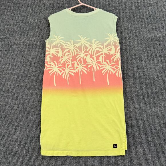 Tea Collection Sleeveless Jersey Knit Midi Dress Girls 5 Ombre Palm Tree Cotton - Picture 4 of 9